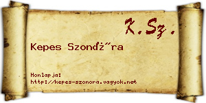 Kepes Szonóra névjegykártya